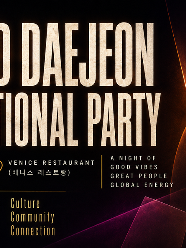 The 2nd Daejeon International Party (์ 2ํ ๋์ ์ธํฐ๋ด์
๋ ํํฐ) language exchange event in Daejeon at Venice Restaurant (๋ฒ ๋์ค ๋ ์คํ ๋)